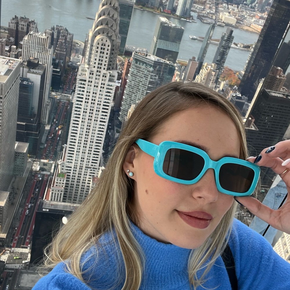 Mango Turquoise and Brown Sunglasses